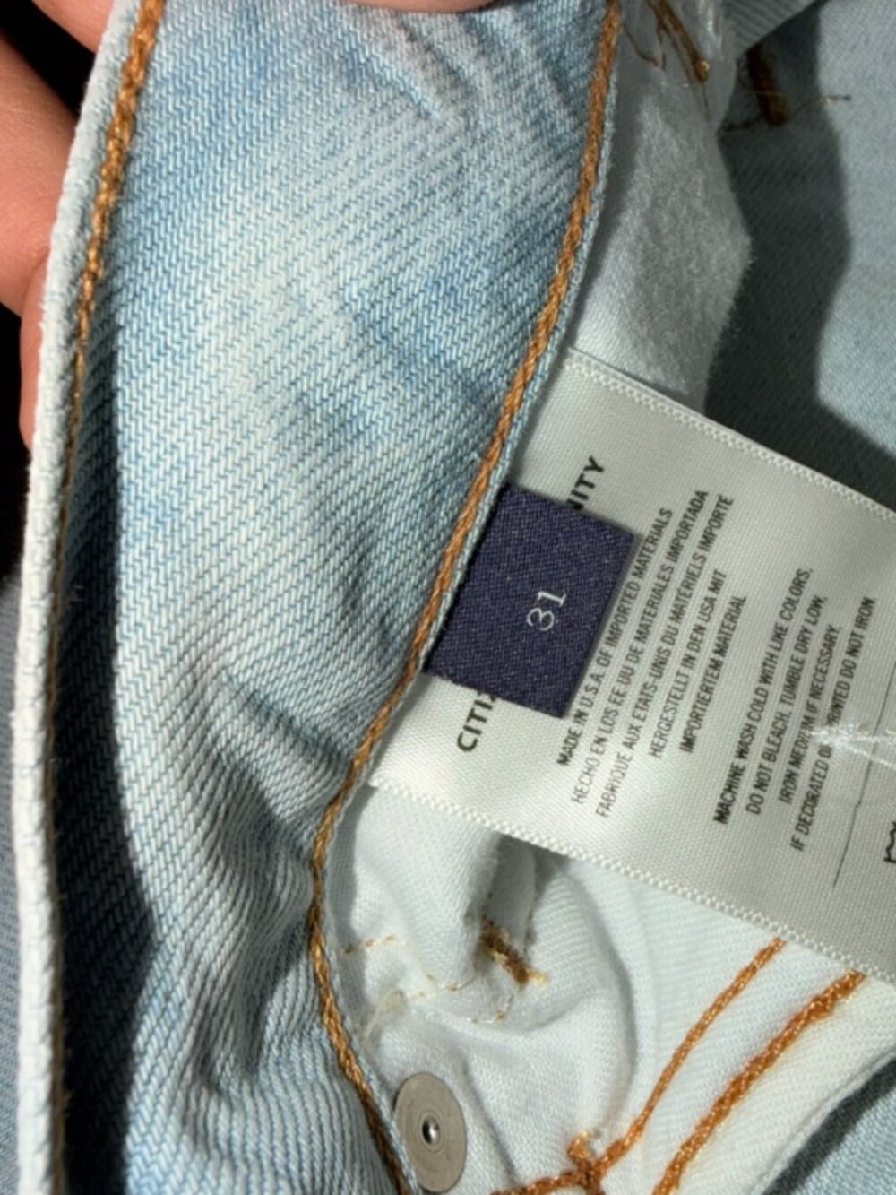 CITIZENS OF HUMANITY - Brynn Drawstring Waist Wide Leg Jeans, Size 31 - Picture 6 of 9